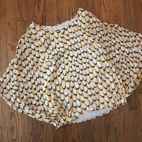 DVF Blouson Batwing Silk Feather Blouse S - Picture 1 of 8